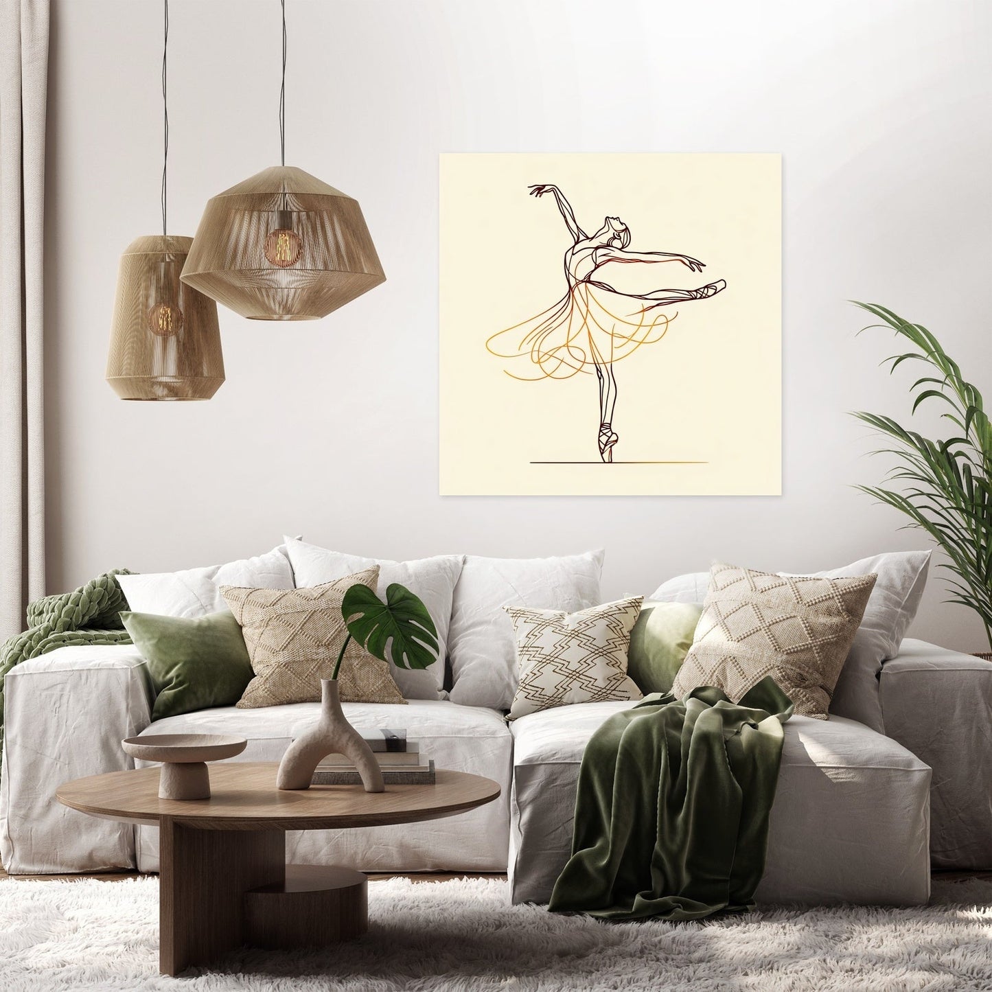 Ballet Dancer in Warm Colors Canvas