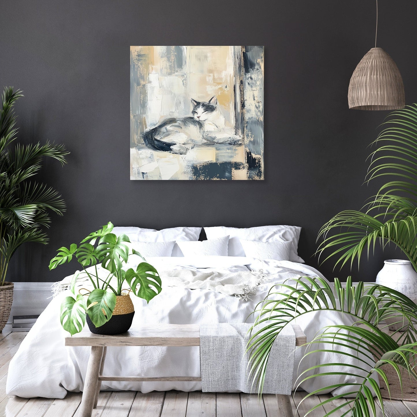Lounging Feline Canvas