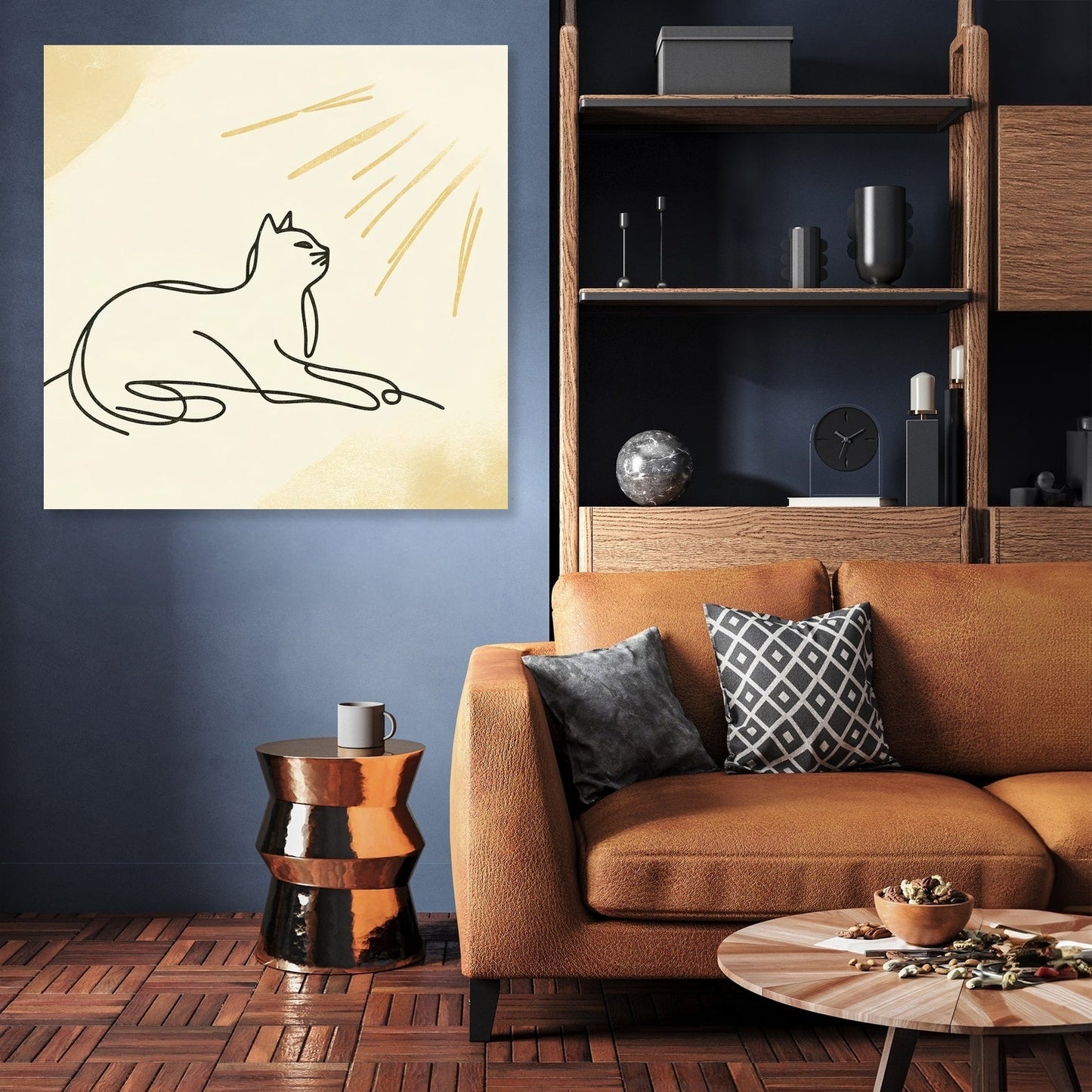 Sunlit Cat Canvas