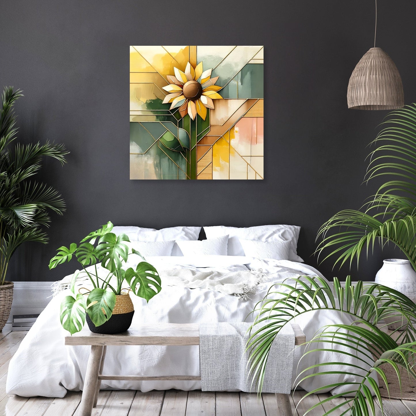 Kintsugi Sunflower Canvas