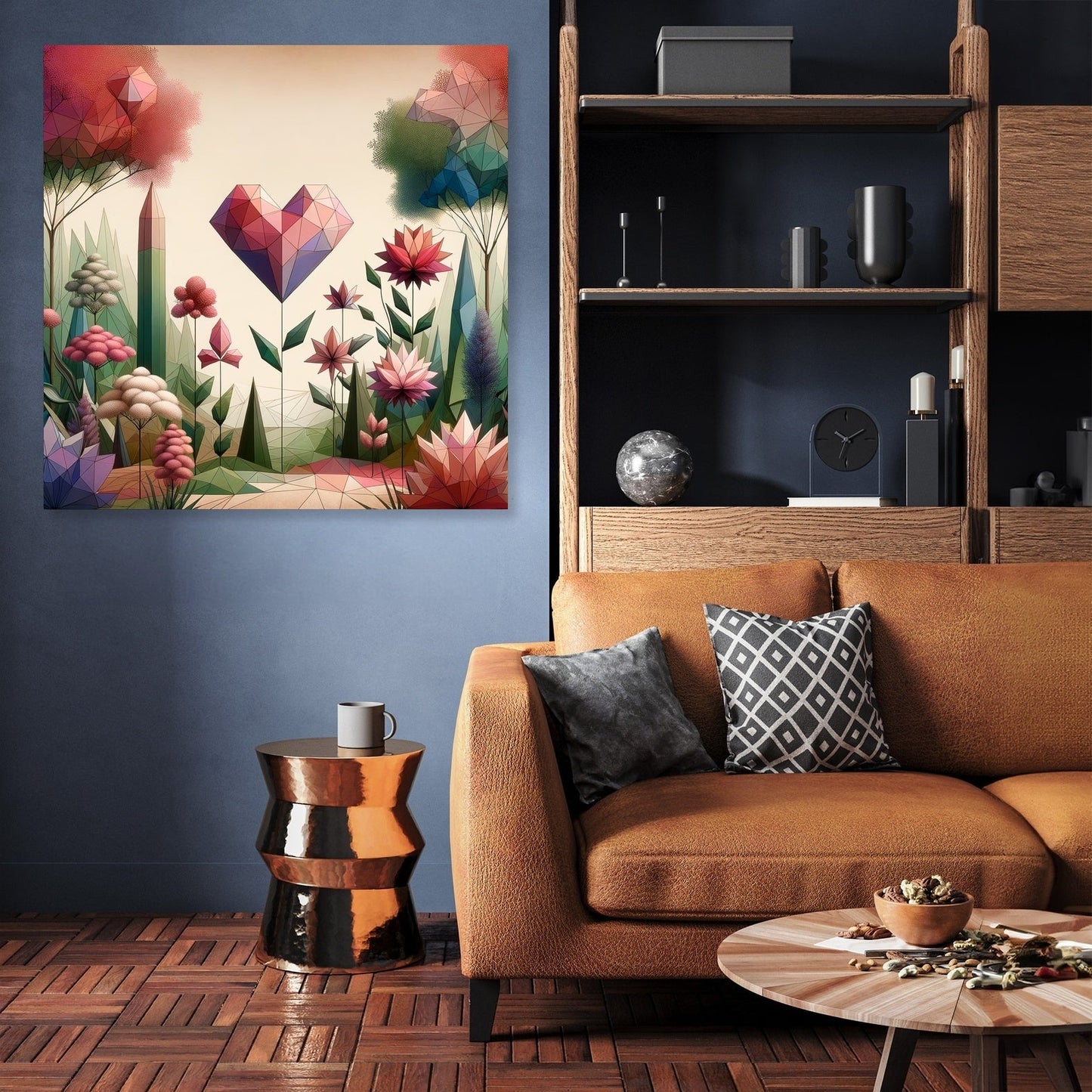 Heart Bloom Garden Canvas
