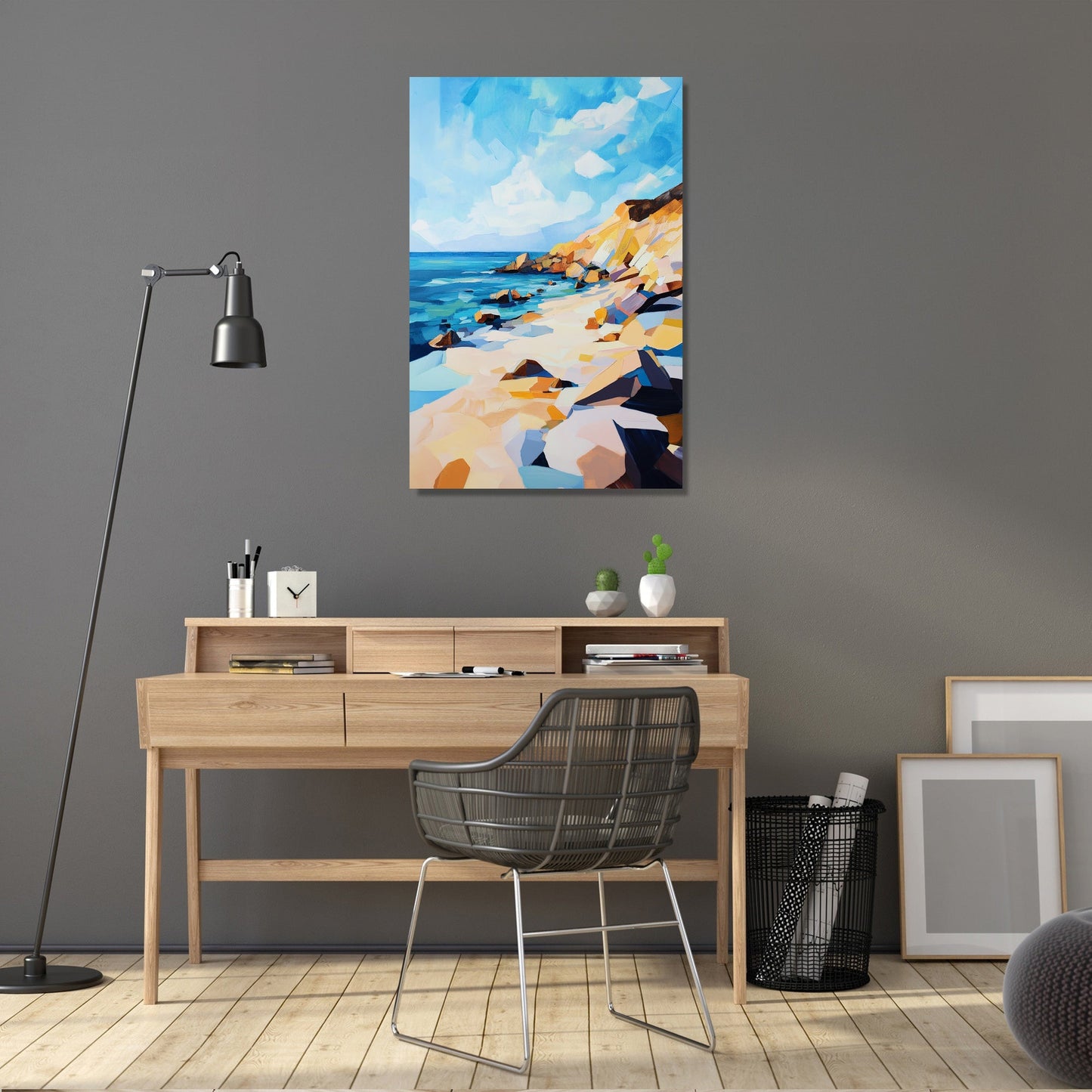 Geometric Beach Canvas