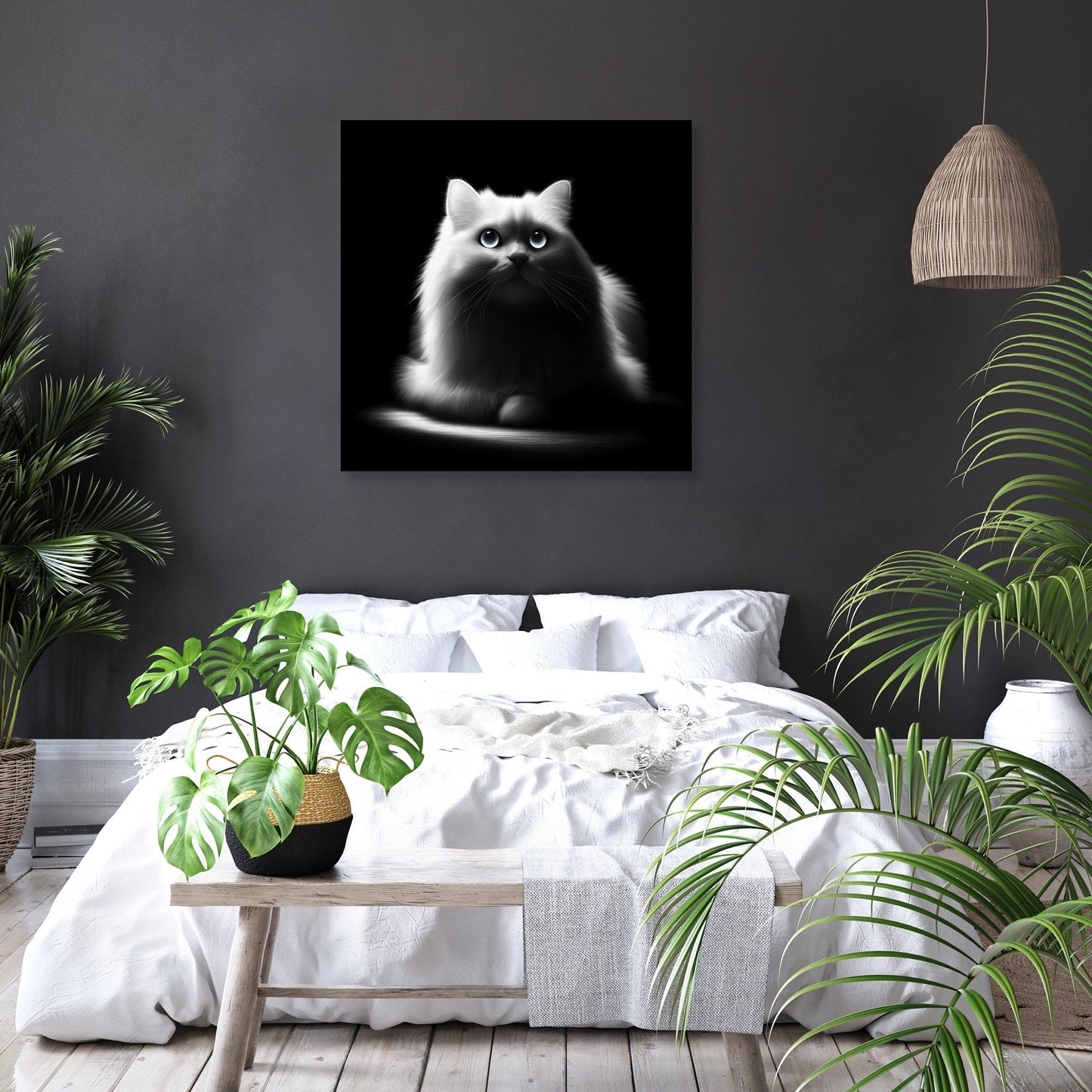 Luminous Whiskers Canvas
