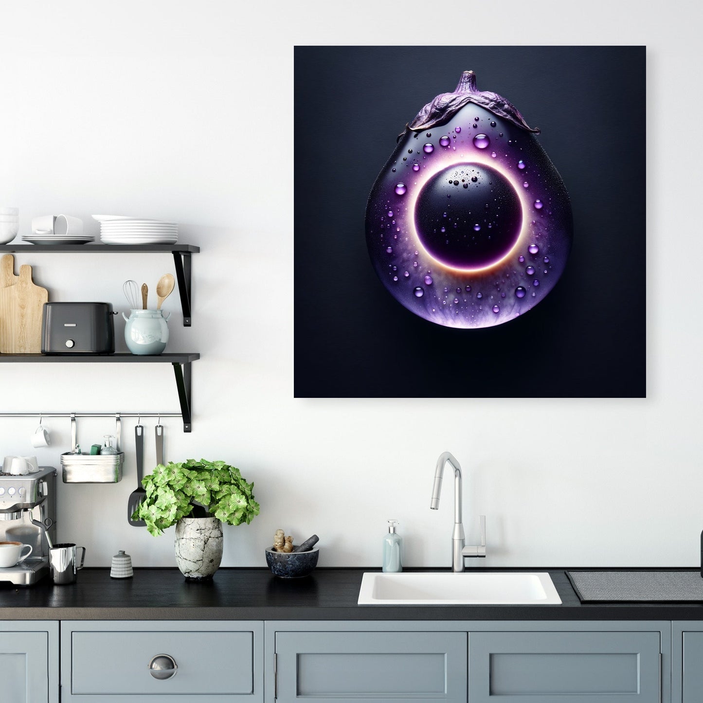 Eggplant Eclipse Canvas