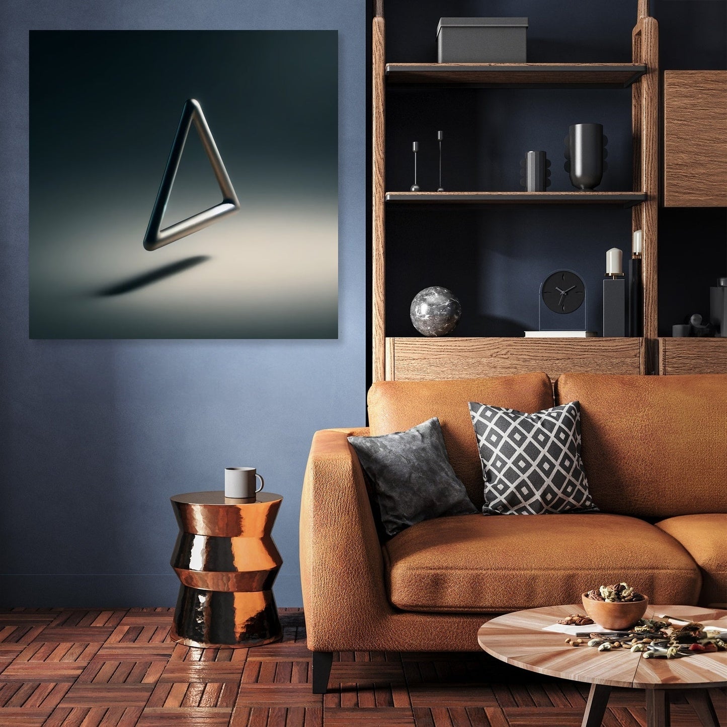 Ethereal Triangle Canvas