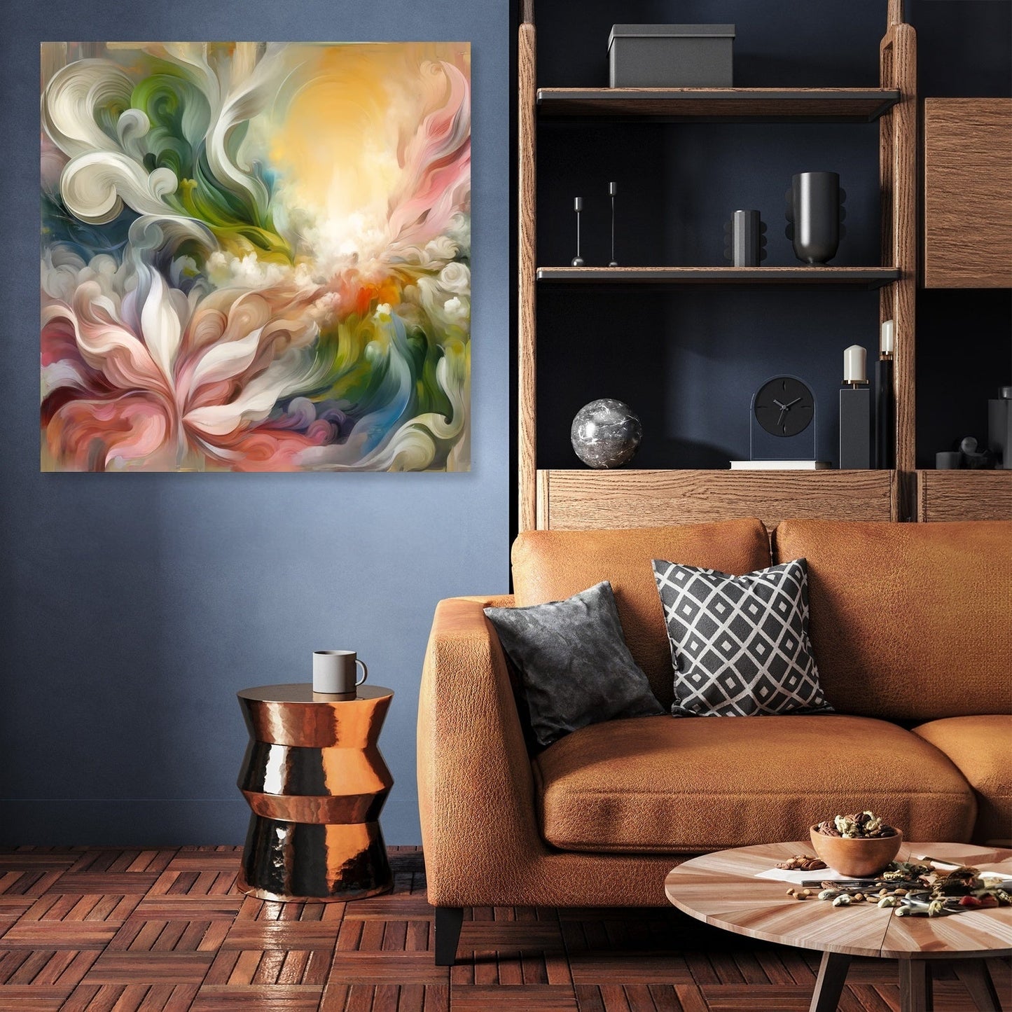Spring Renewal Abstract Canvas
