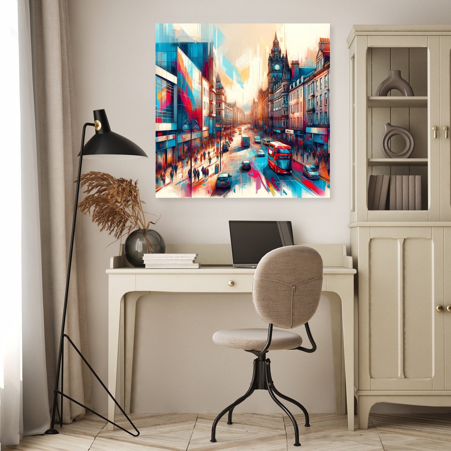 Aberdeen's Union Street Vibrance Canvas