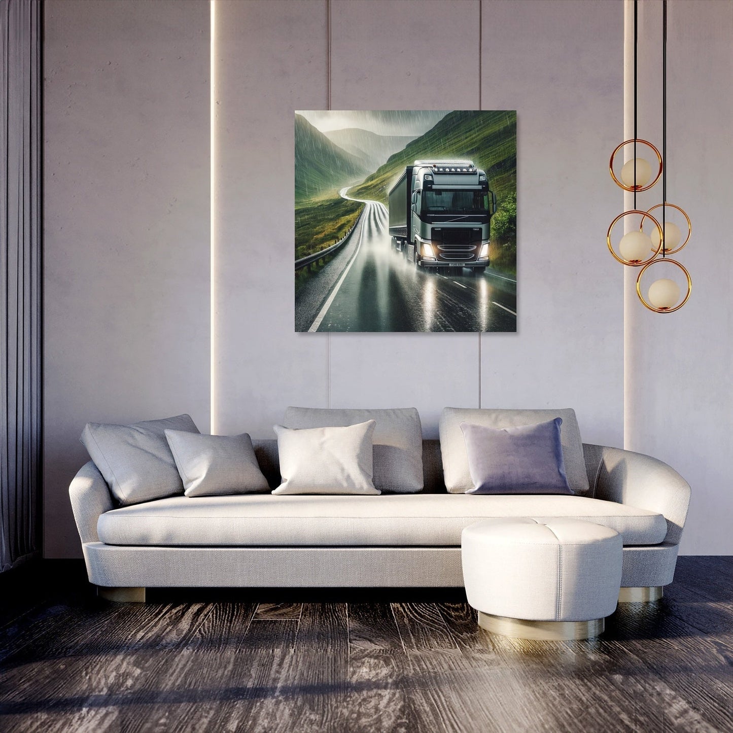 Highland Rain Drive Canvas