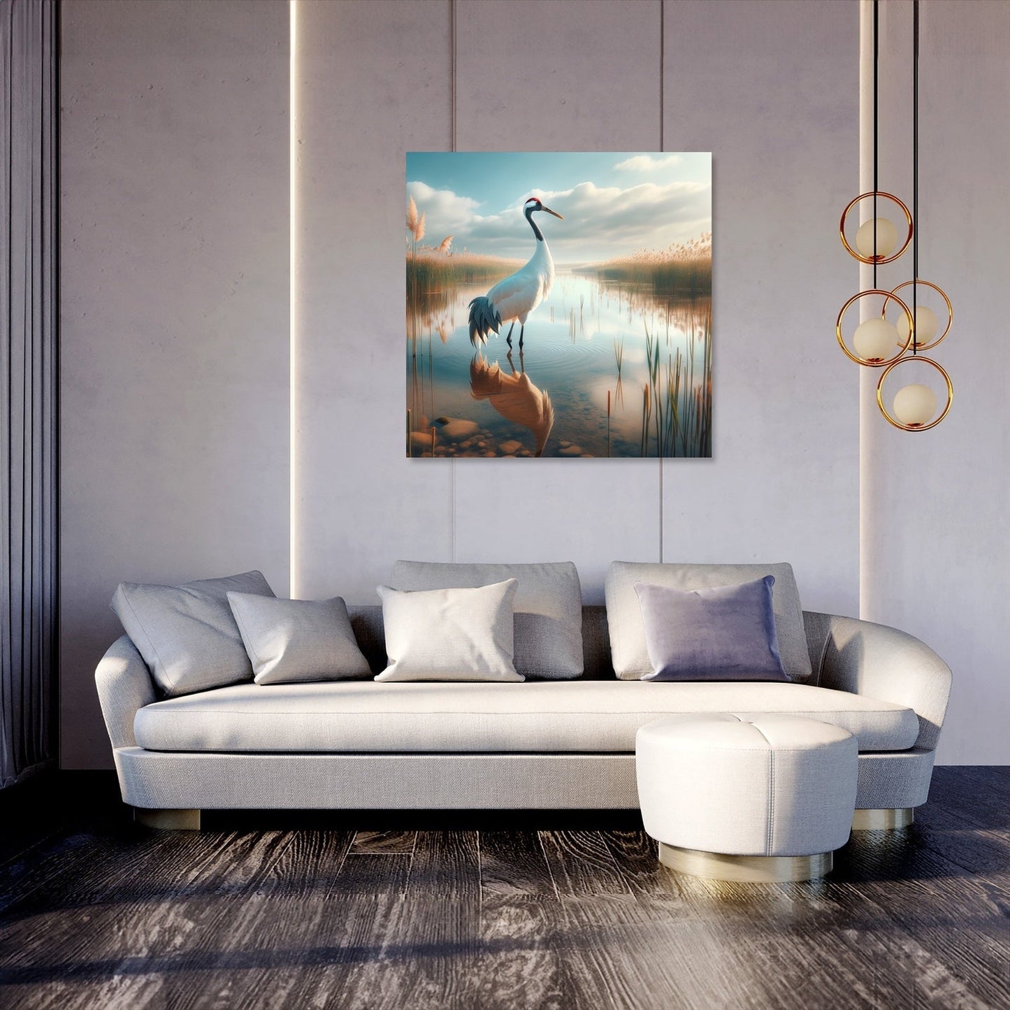 Crane Elegance Canvas
