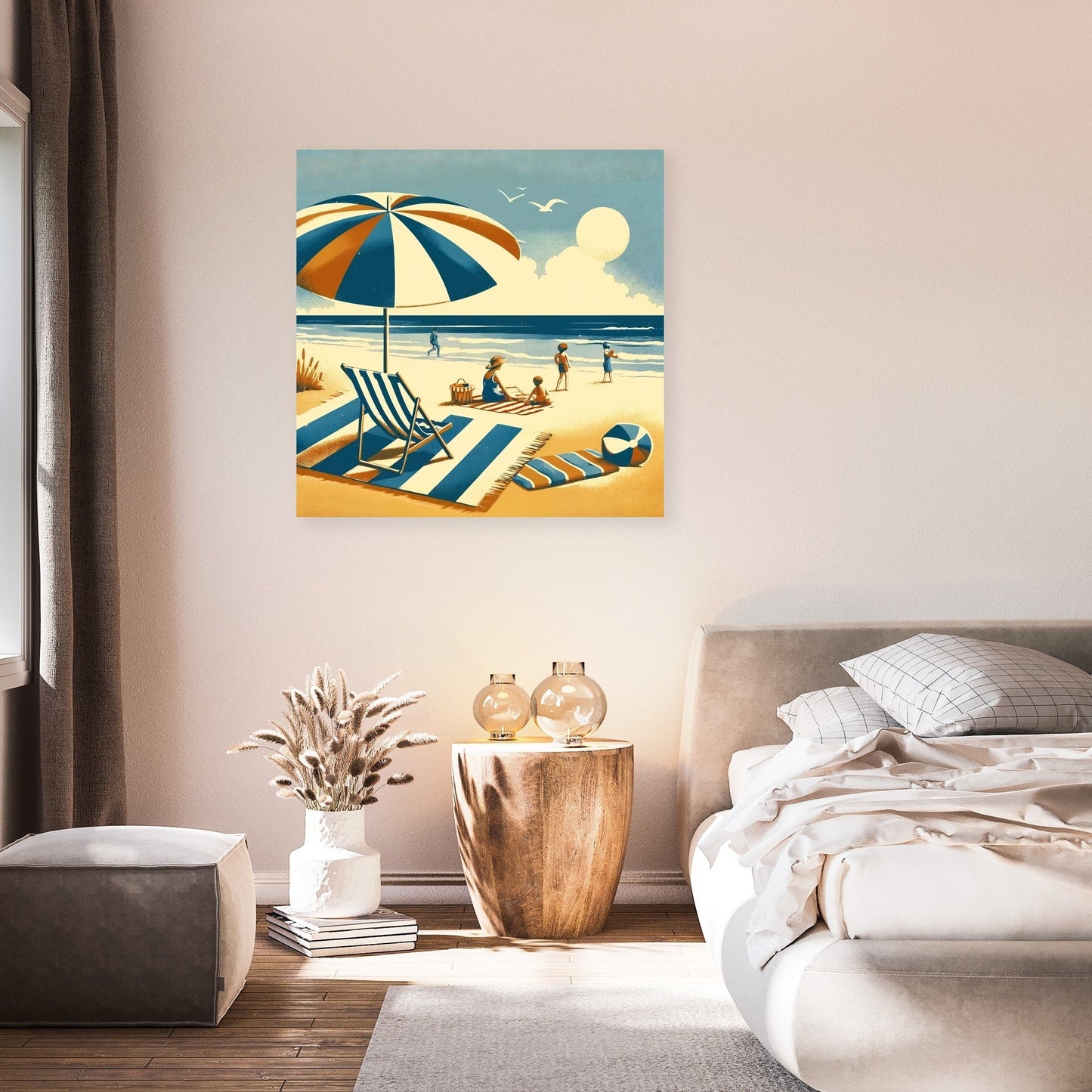 Vintage Beach Day Canvas