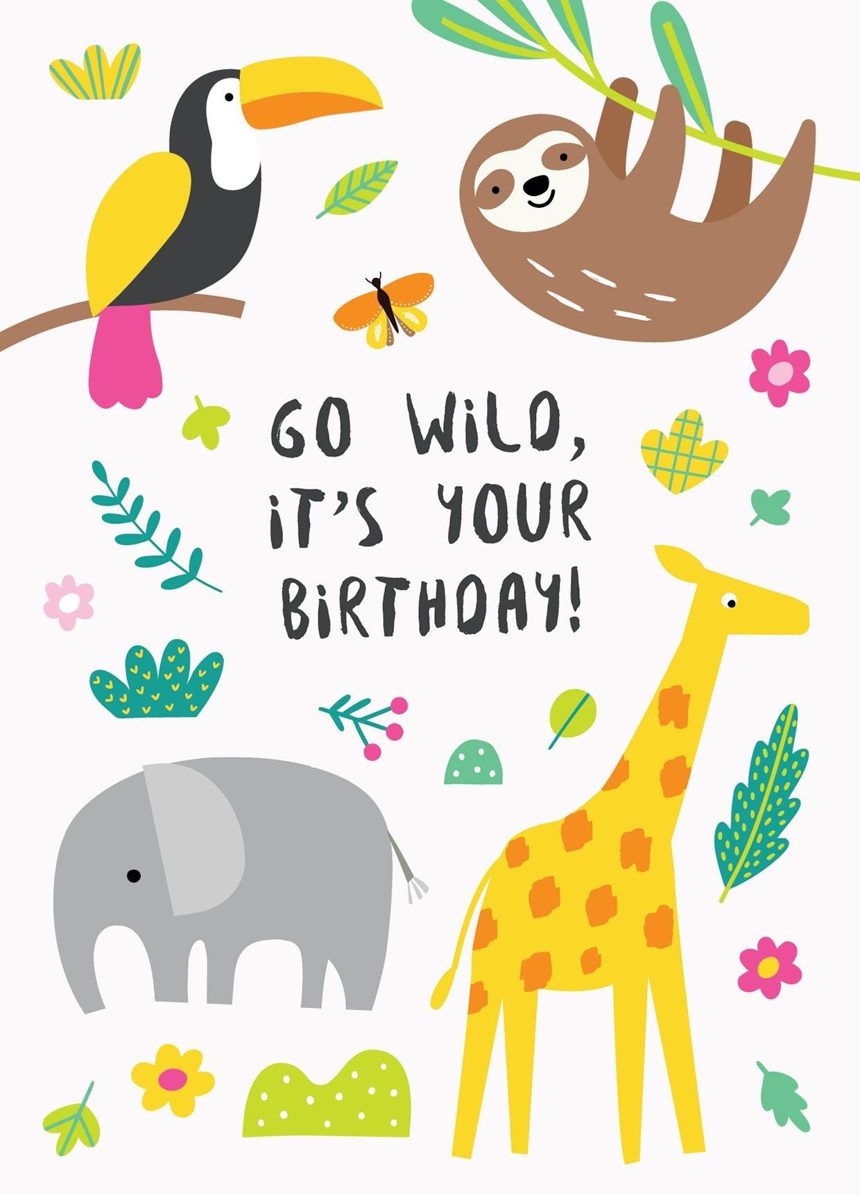 Go Wild, It's Your Birthday! Birthday Card (105 x 148 mm)