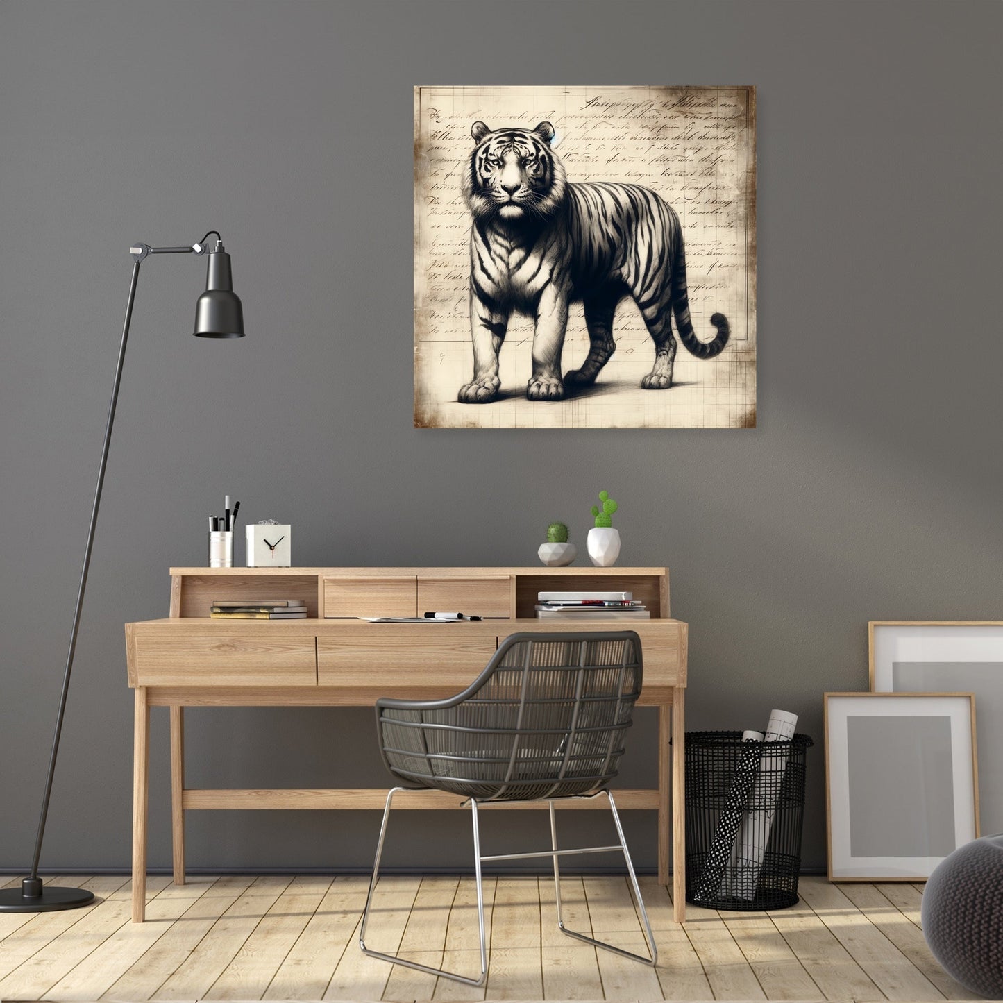 Vintage Tiger Study Canvas