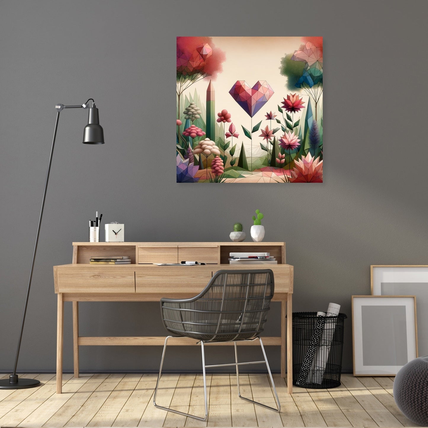Heart Bloom Garden Canvas