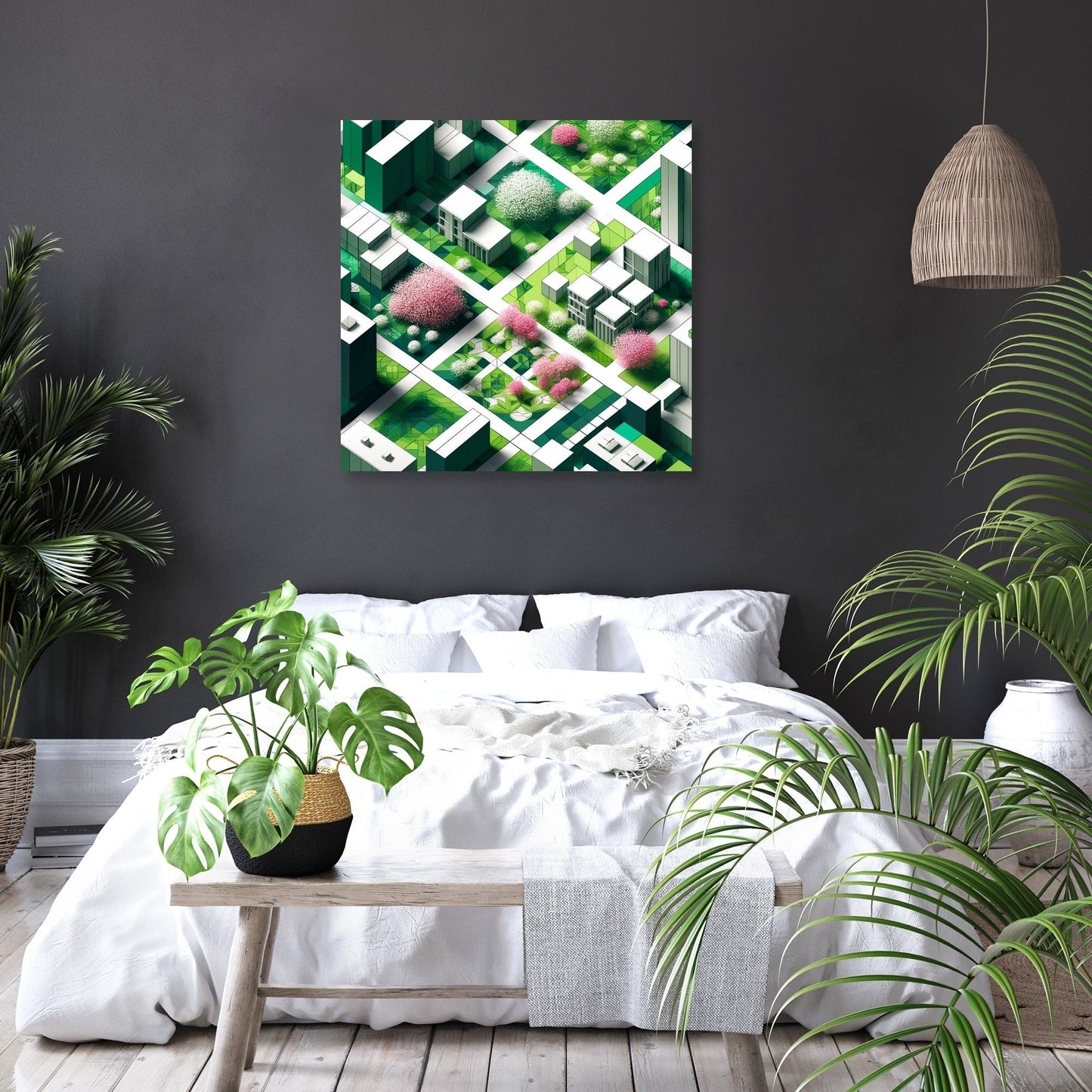 Spring Park Geometry Canvas