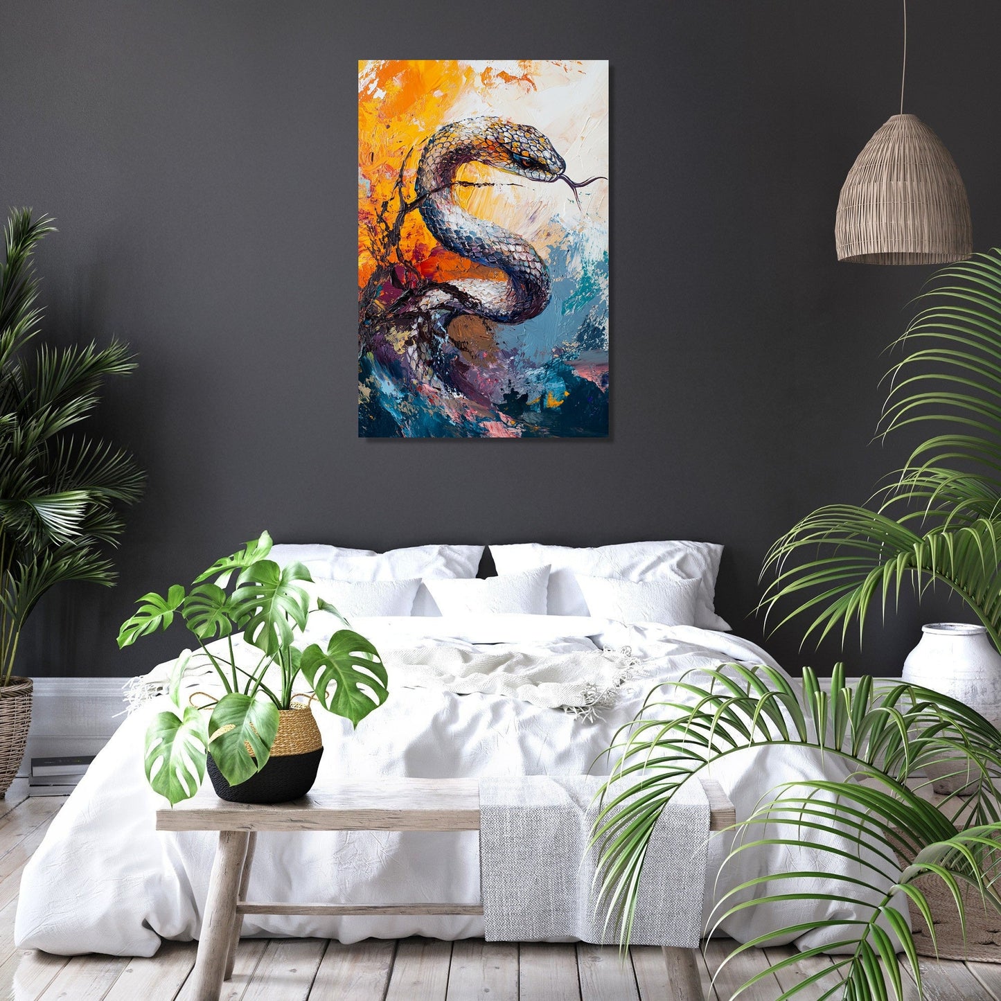 Coiled Snake Canvas