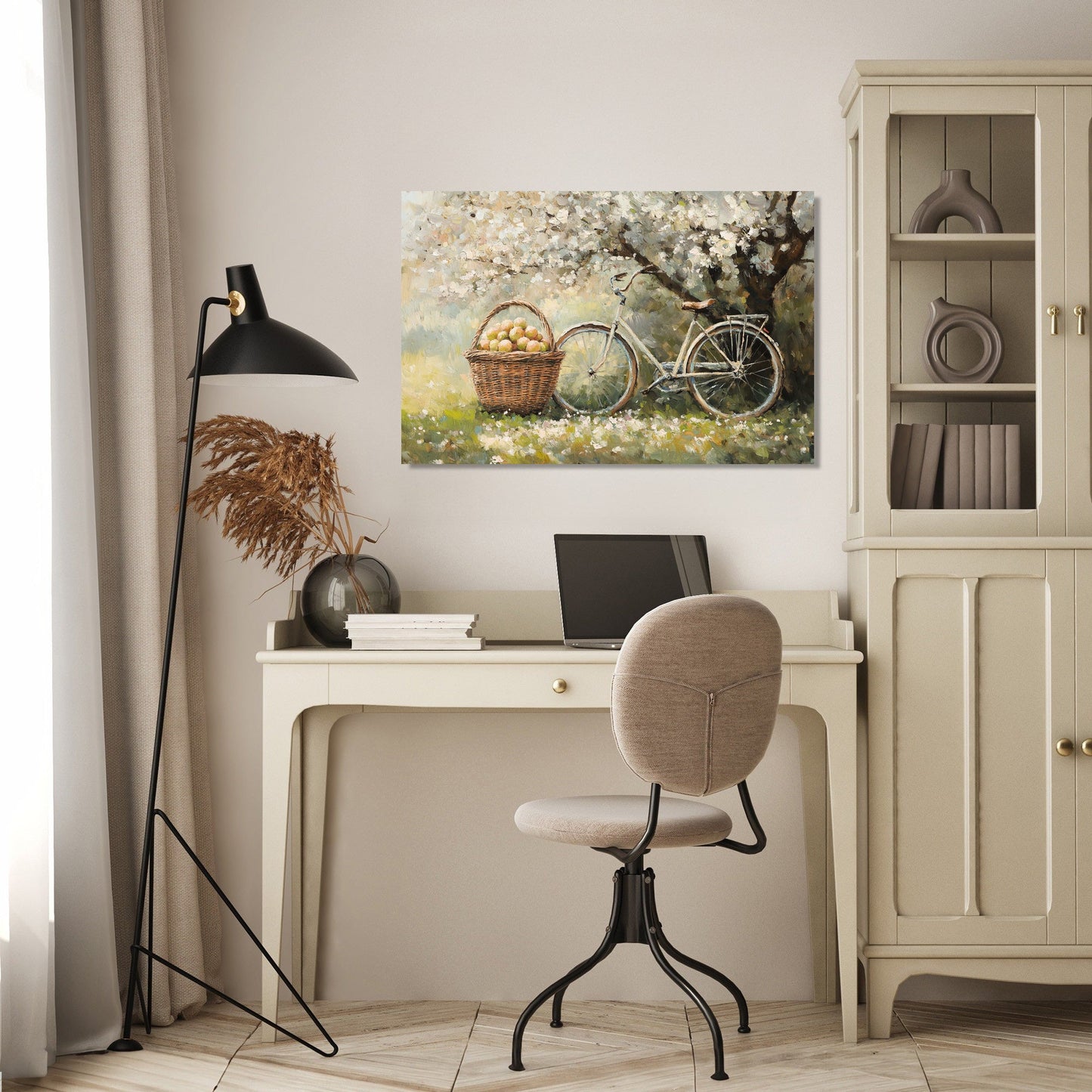 Bicycle and Blossom Canvas