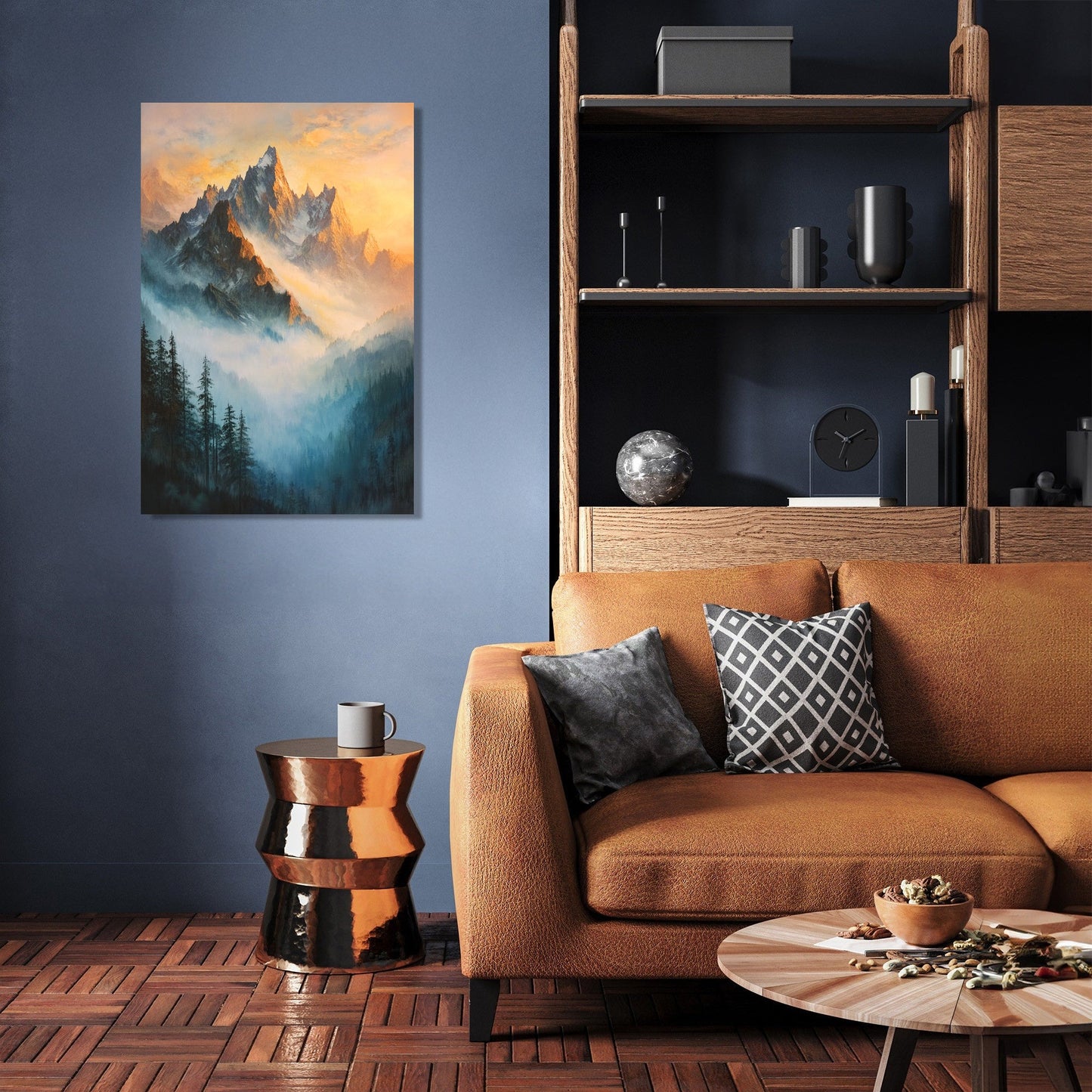 Misty Mountain Sunrise Canvas