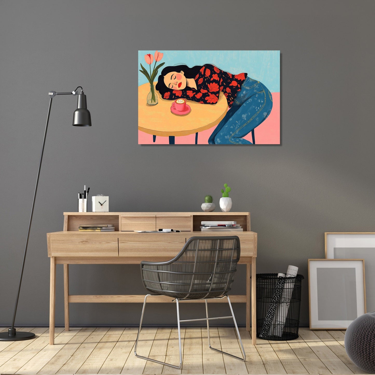 Dreaming by the Tulip Canvas