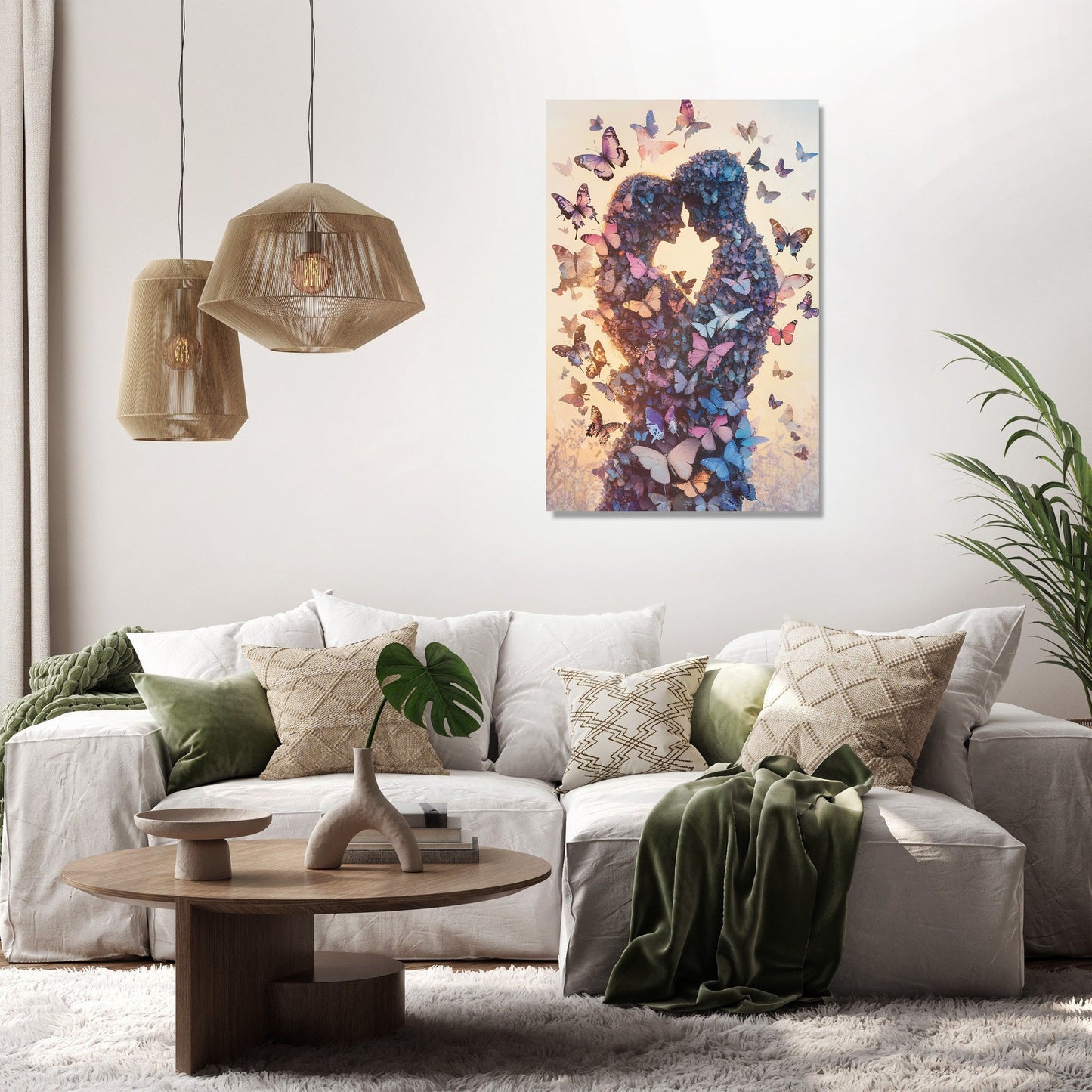 Embrace of Winged Lovers Canvas