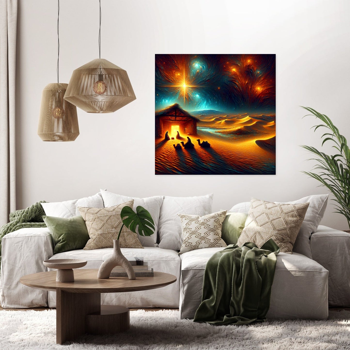 Desert Nativity Starlight Canvas