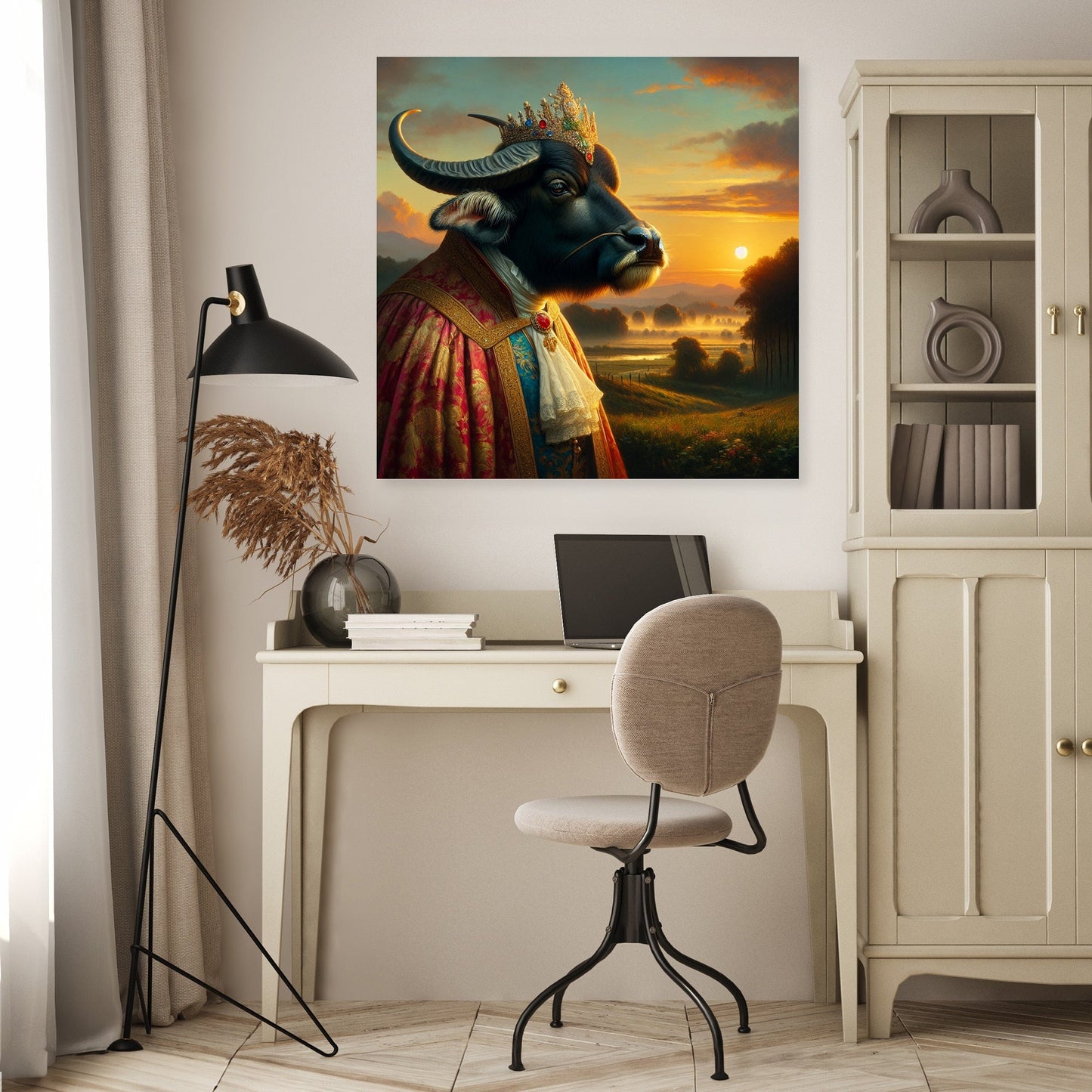 Majestic Aristocrat Buffalo Dusk Canvas