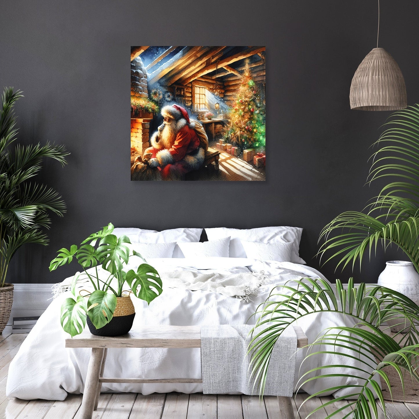 Santa's Serene Solitude Canvas