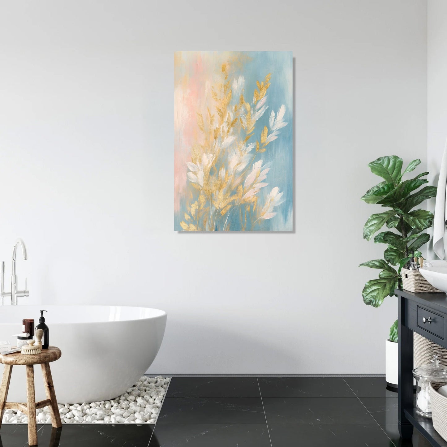 Golden Coral Reef Canvas