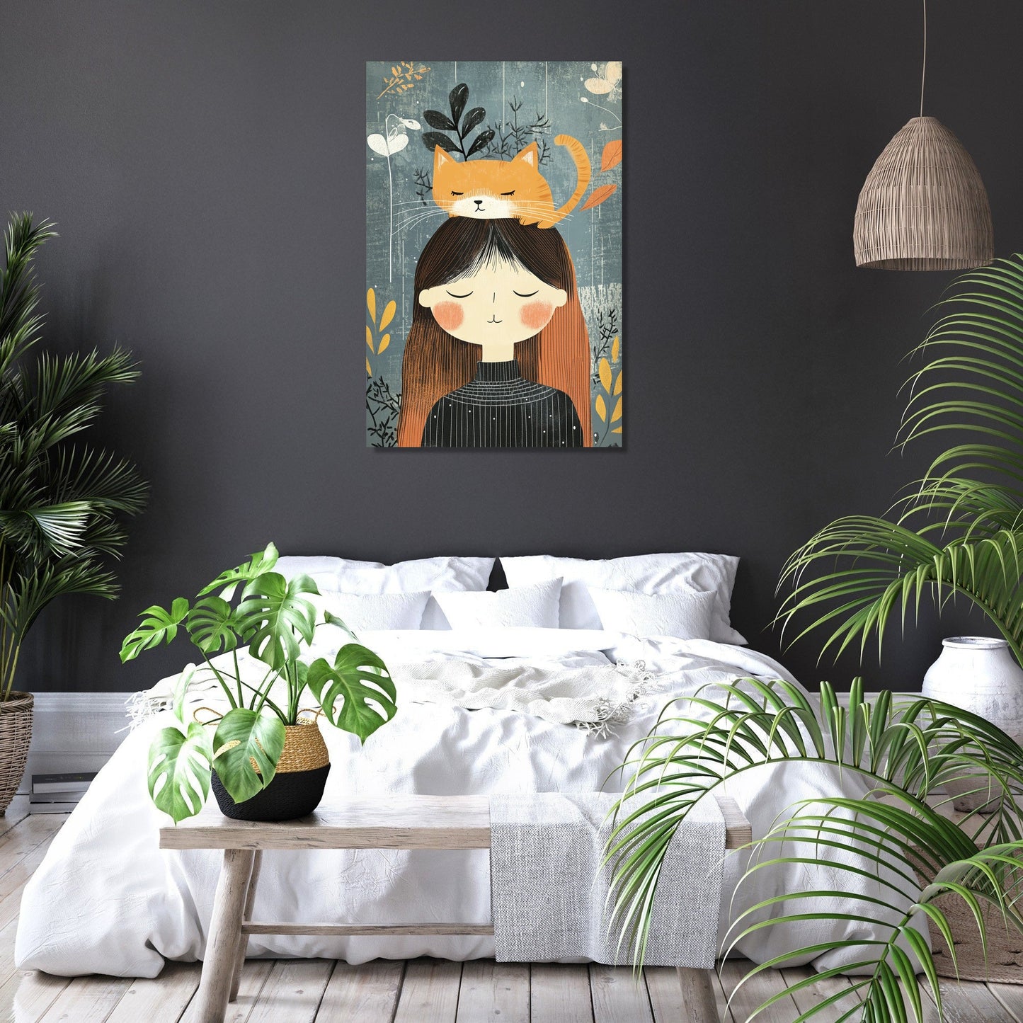 Cat-Headed Woman Canvas