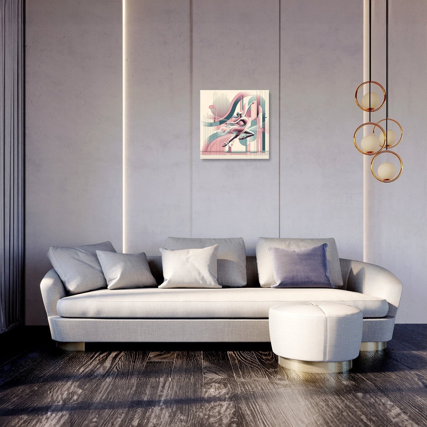 Rhythmic Whispers: Pastel Pulse Canvas