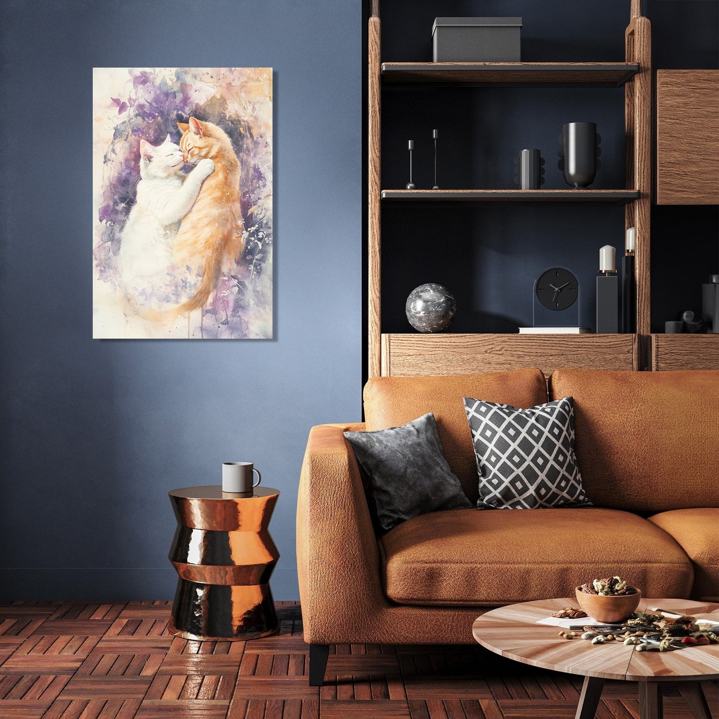Feline Love on Canvas