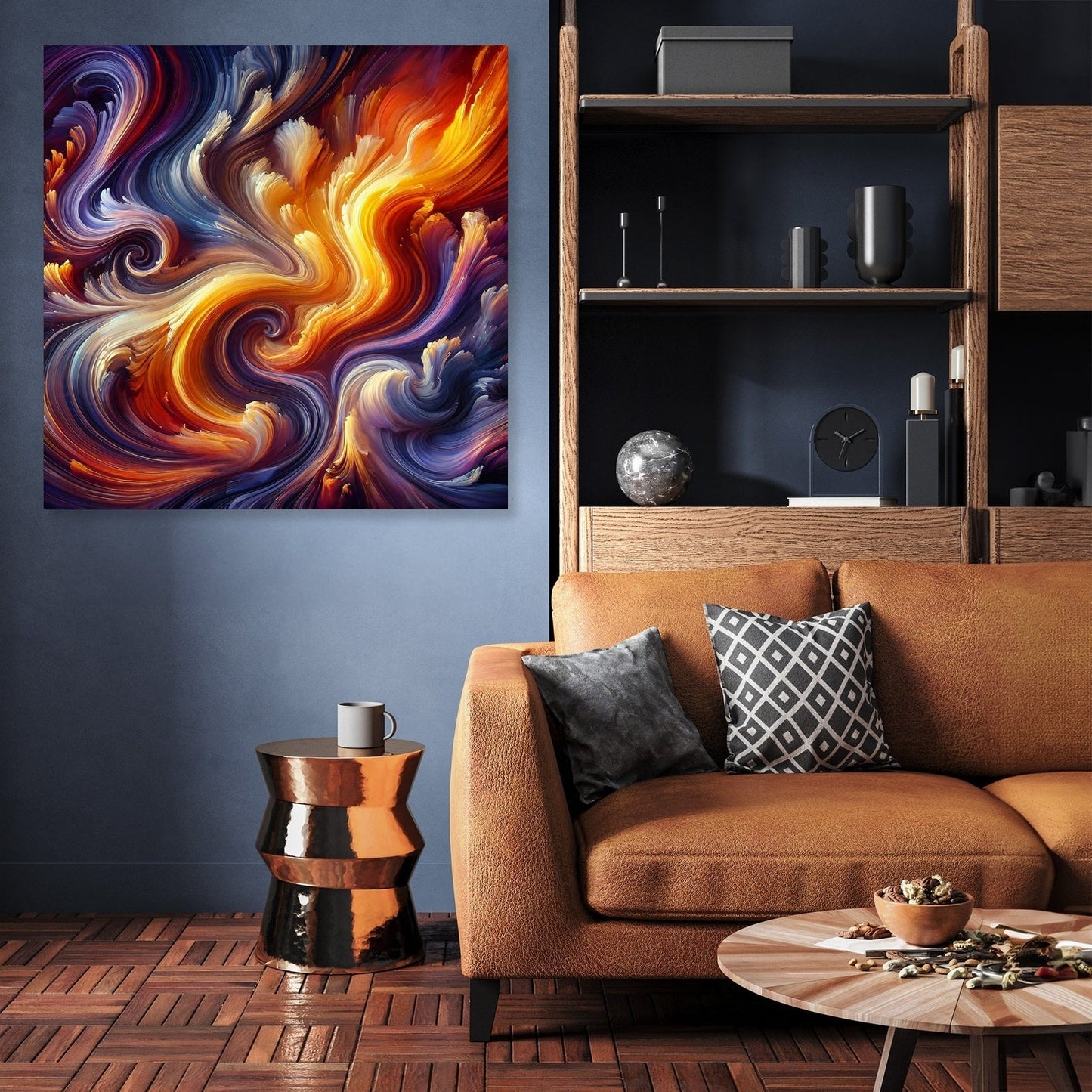 Fluid Motion Swirls Canvas