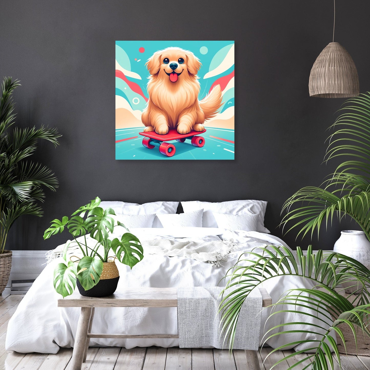Skater Dog Canvas