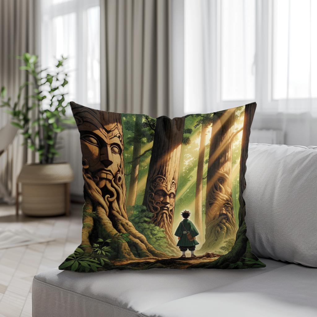 Forest Whispers Cotton Cushion