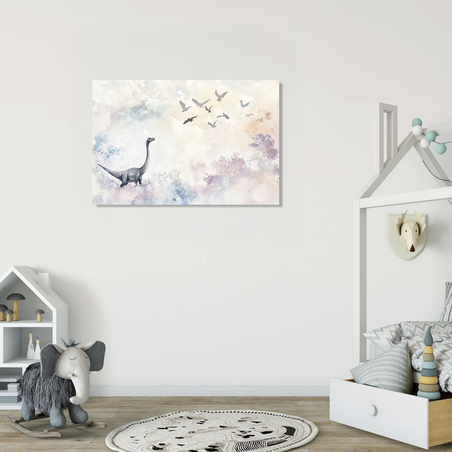 Dinosaur's Skyward Dream Canvas