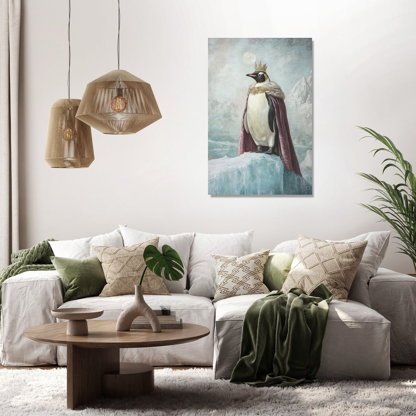 Regal Penguin Majesty Canvas
