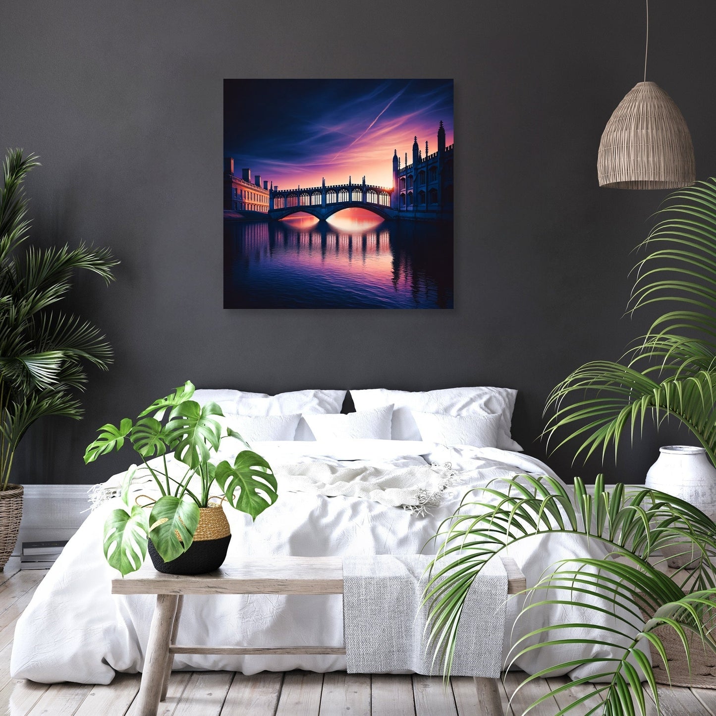 Cambridge Twilight Bridge Canvas