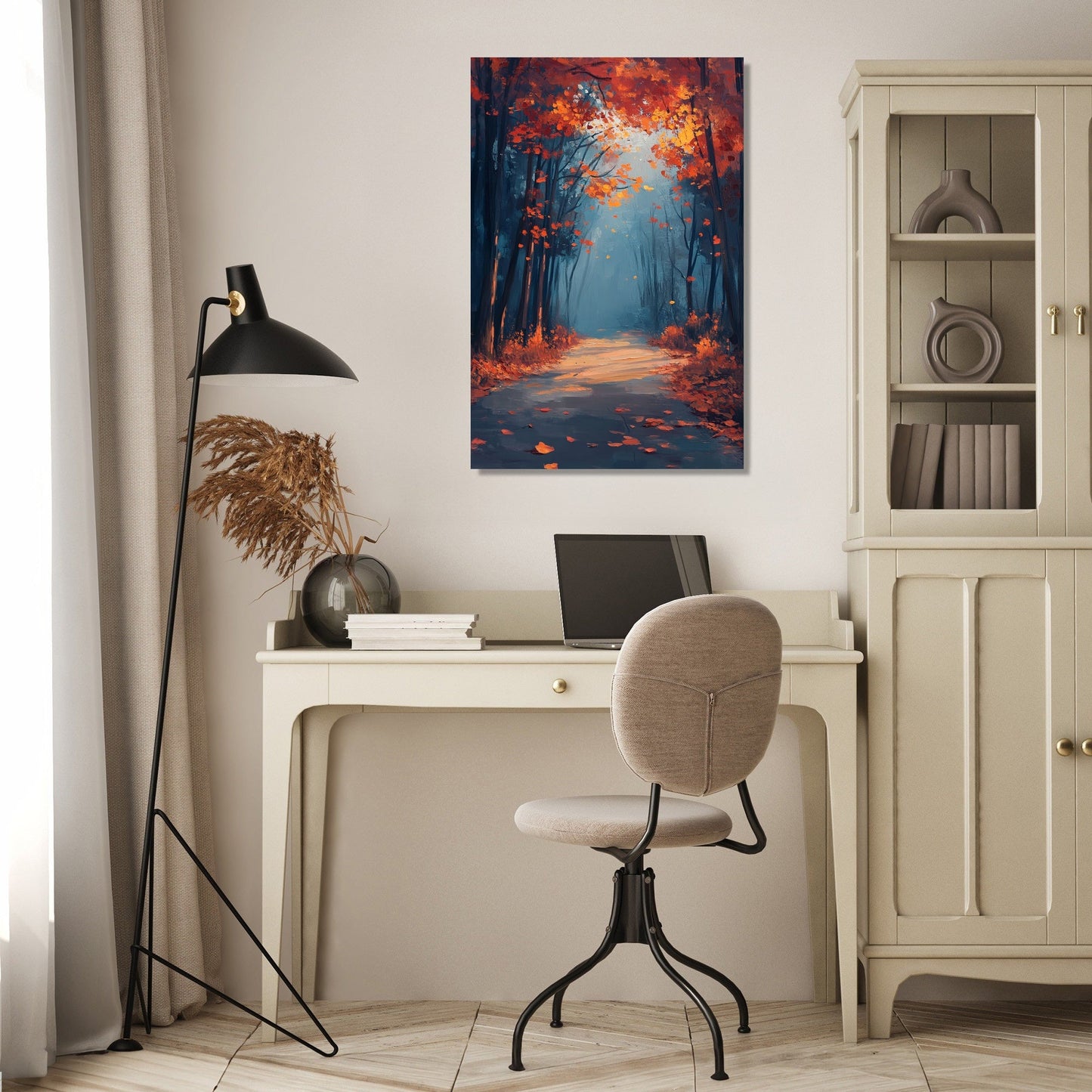Twilight Autumn Leaves Canvas