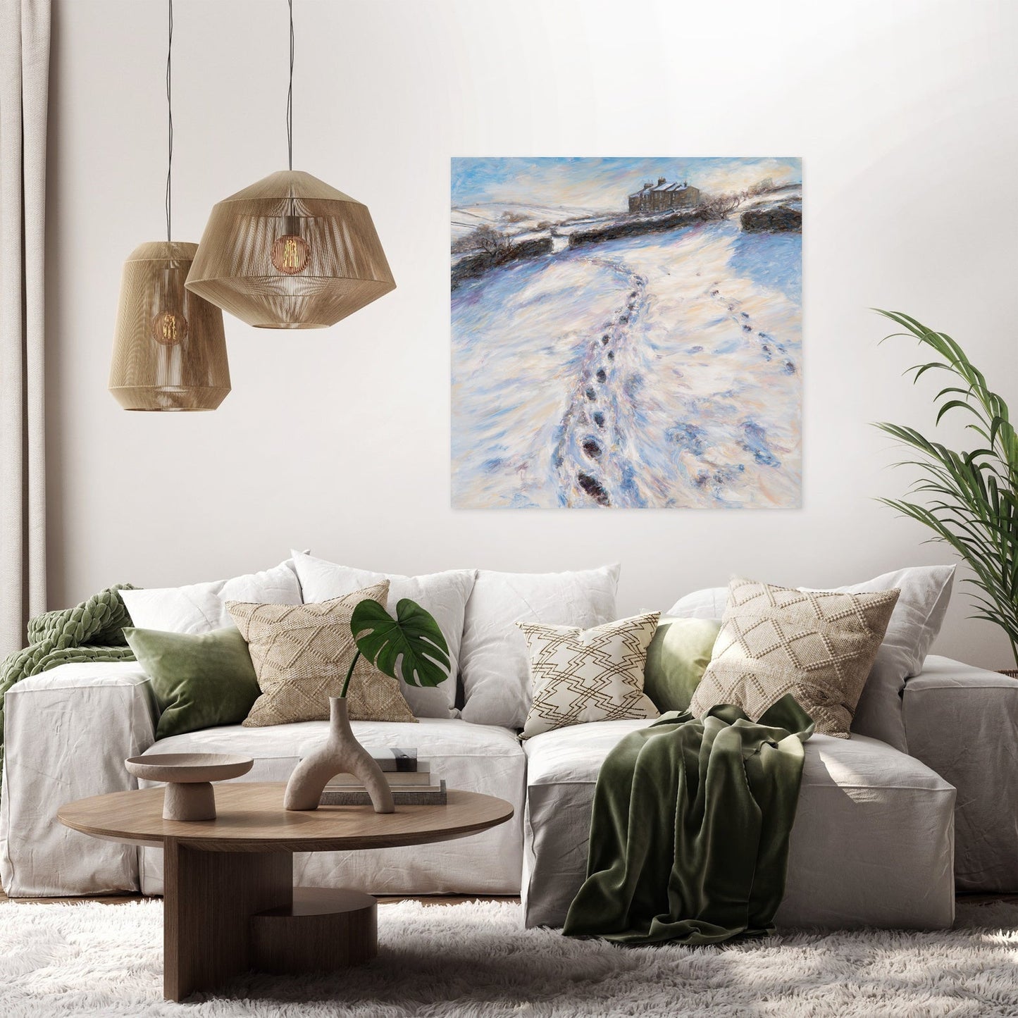Brontë Parsonage Winter Canvas