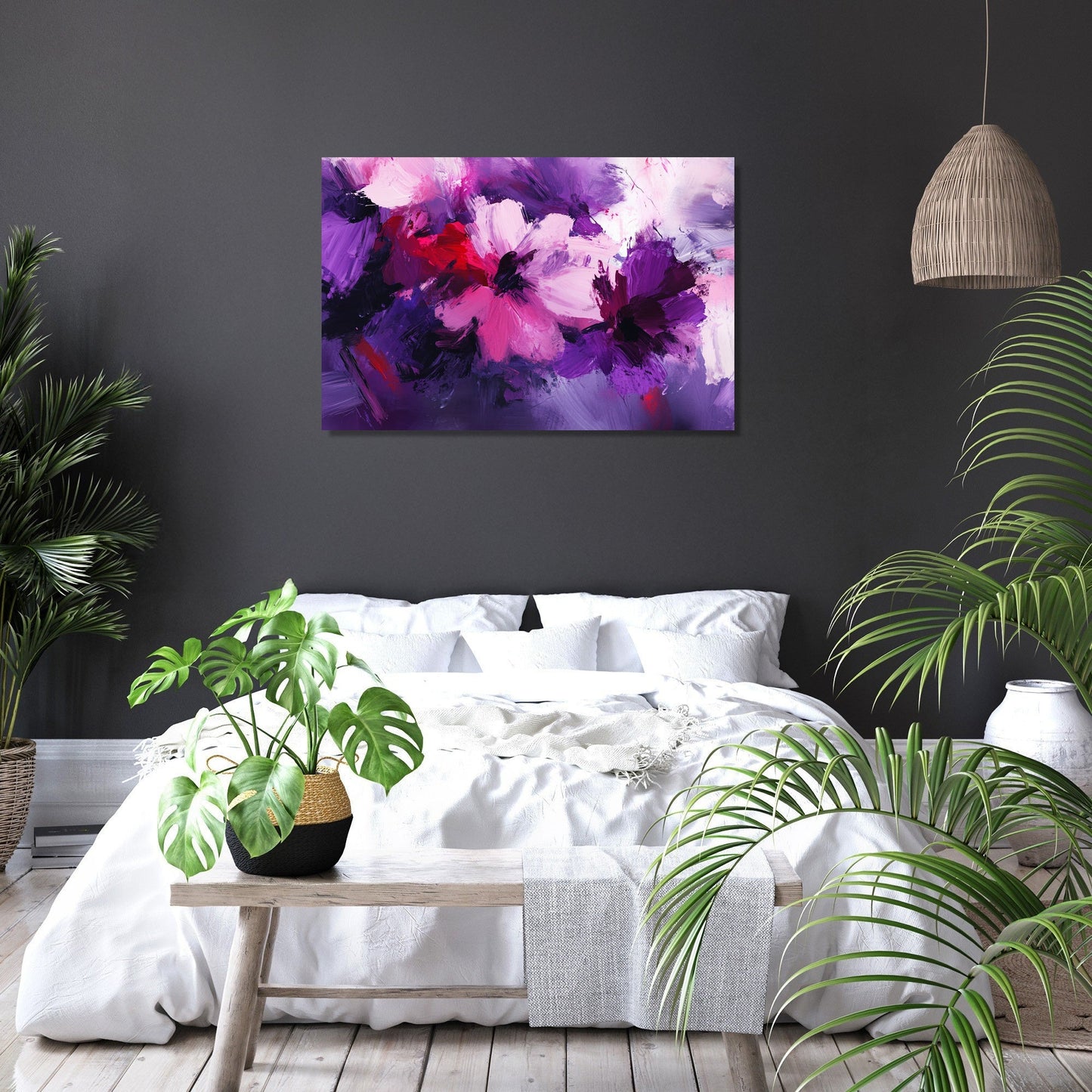 Lisianthus Spirals Canvas