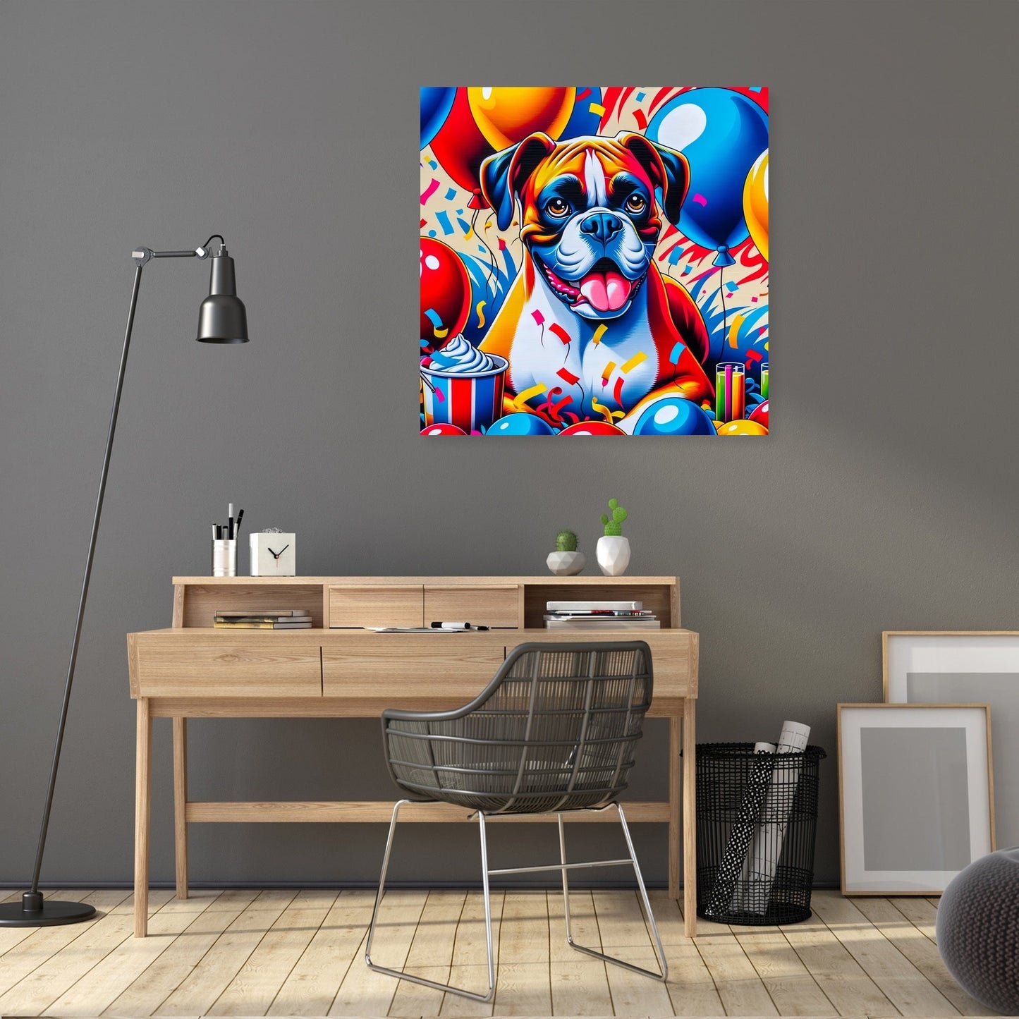 Festival of Colors Boxer Celebration Canvas