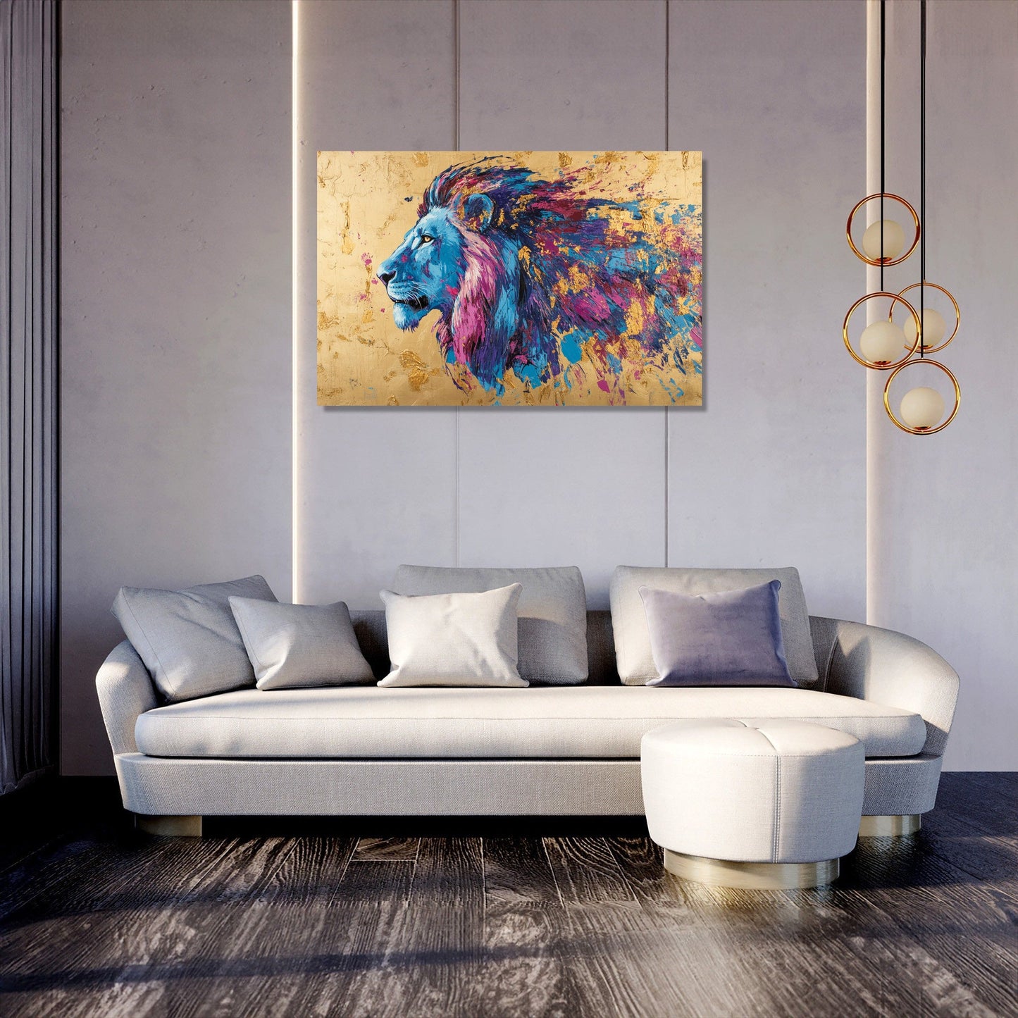 Lion's Sunset Canvas