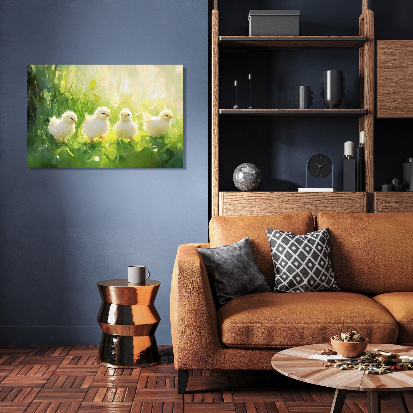 Chicks in Springtime Canvas