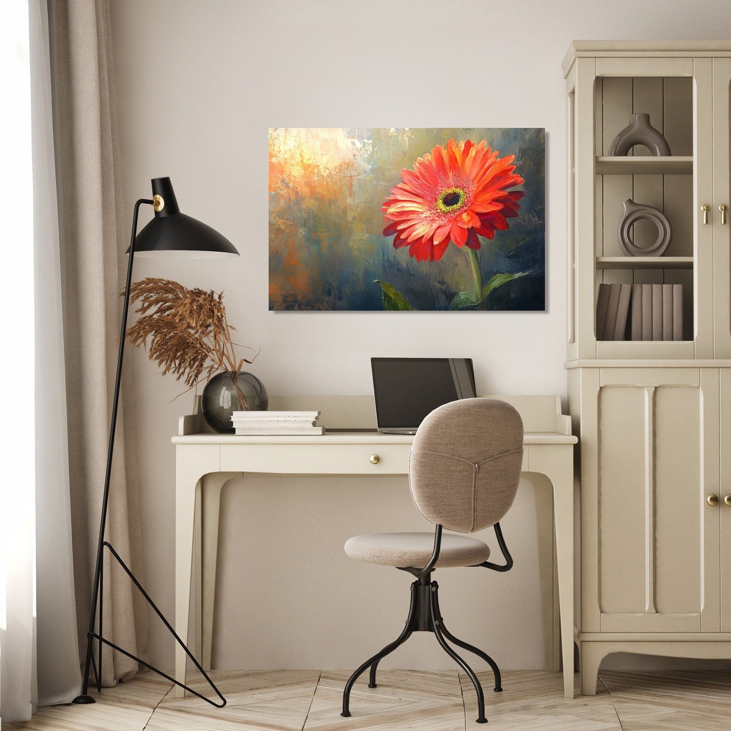 Gerbera in Light Canvas