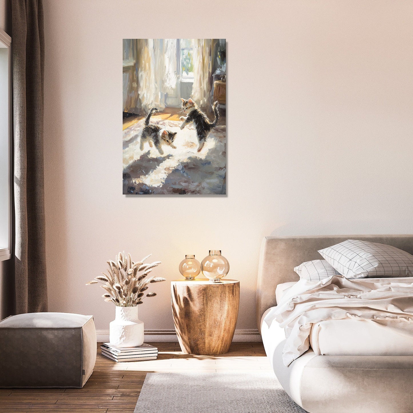 Sunlit Kitten Play Canvas