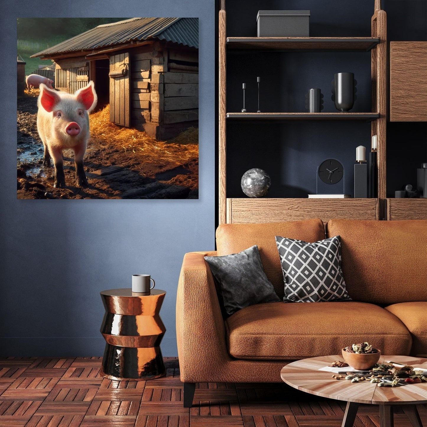 Farmyard Morning Canvas