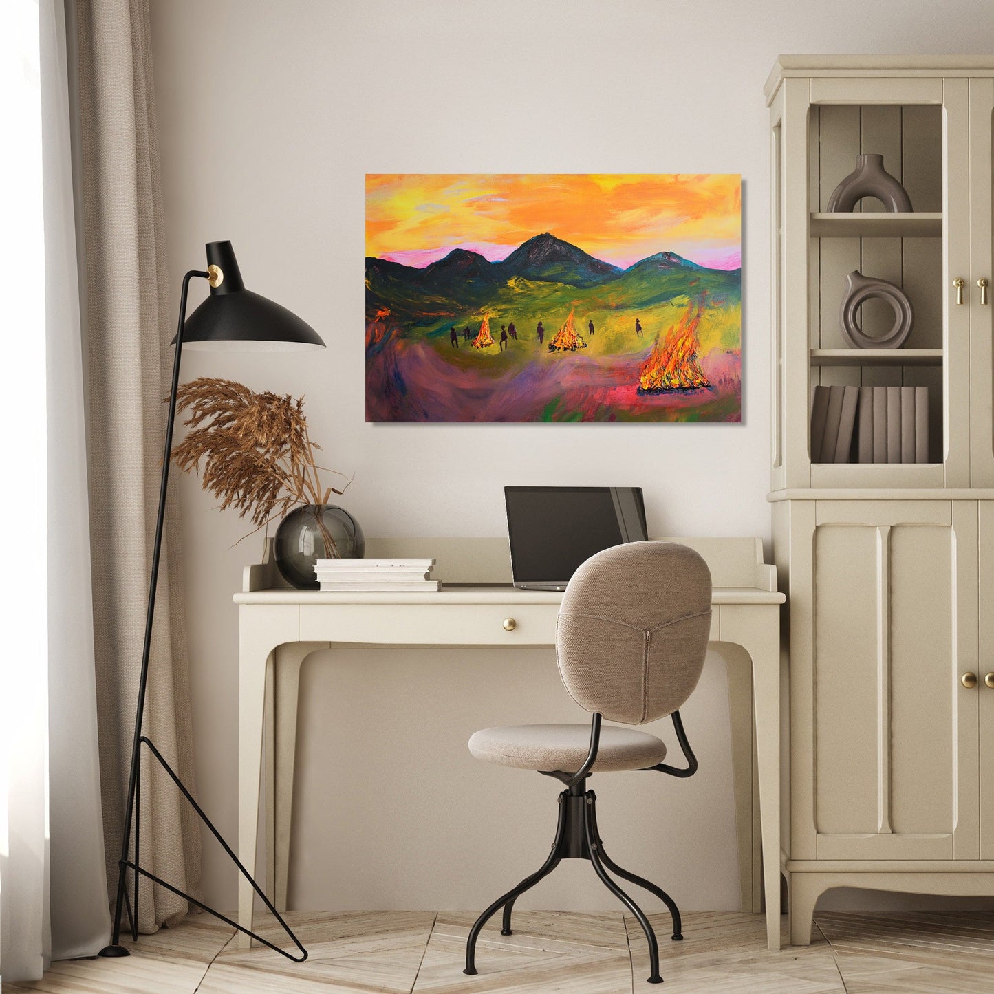 Bealtaine Bonfires Canvas
