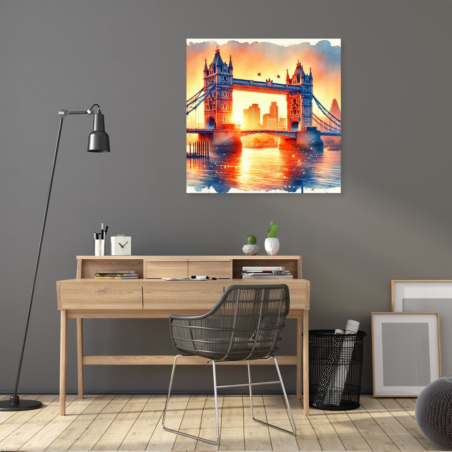 Sunset Over Tower Bridge Canvas