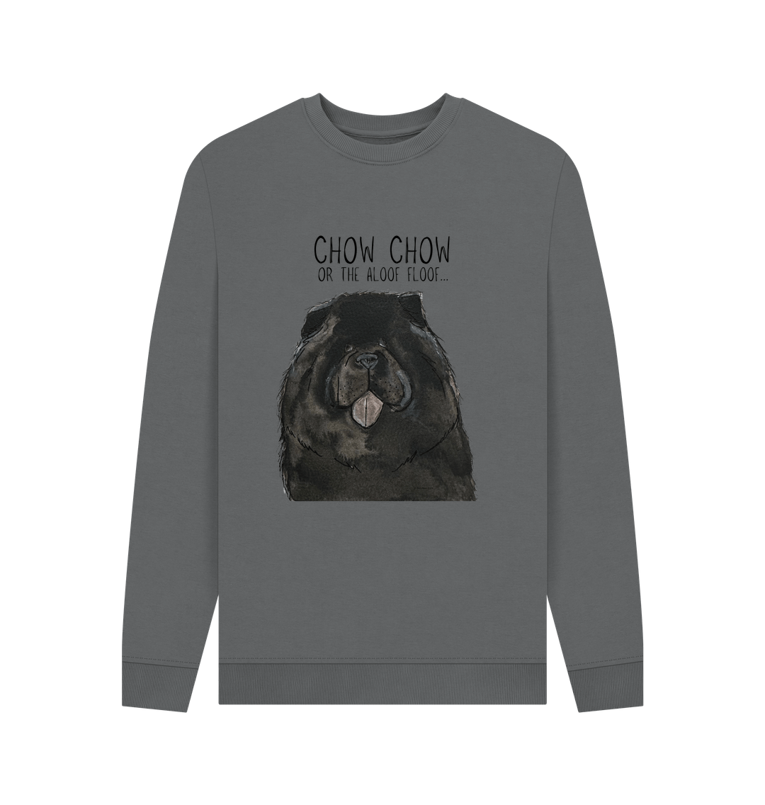 Black Chow Chow 'The Aloof Floof' Men's Crewneck Sweatshirt – Cozy and Stylish