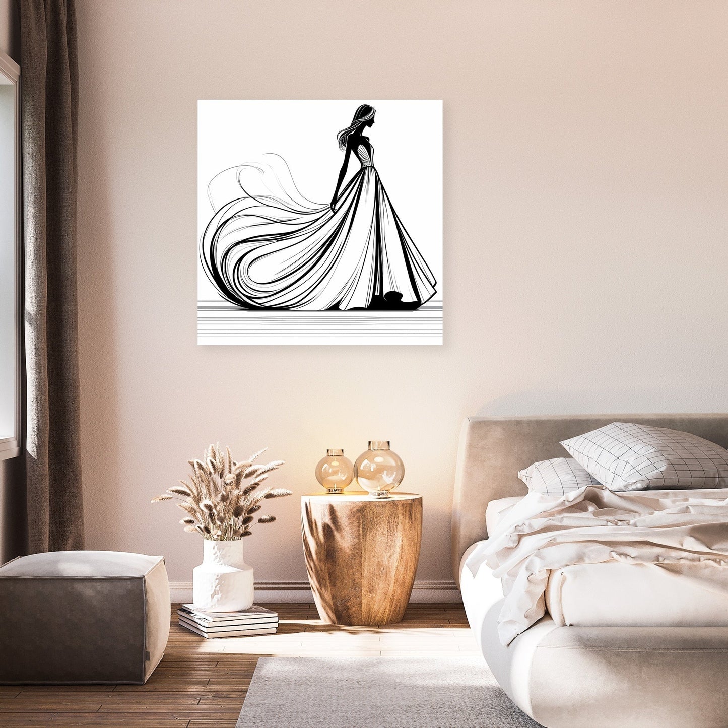 Fashion Elegance in Contrasting Canvas