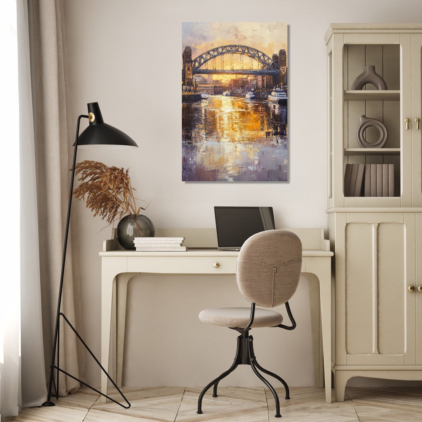 Tyne Bridge Golden Canvas